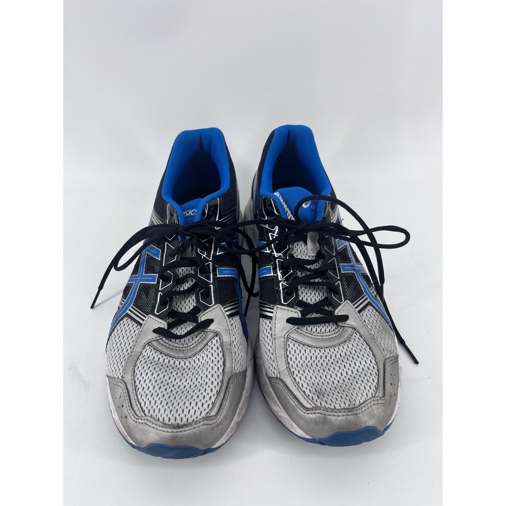 Asics Gel Contend 4 Mens Running Shoes Silver Black Blue T715N Size 11 Athletic